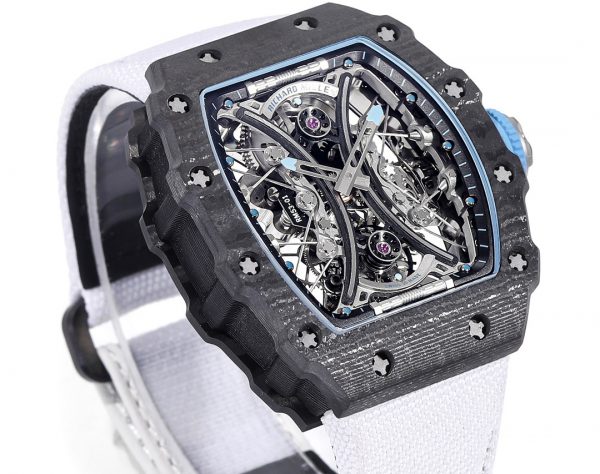Richard Mille RM 53-01 Tourbillon Pablo Mac Donough Bracelet tissu blanc – Image 5