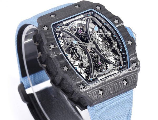 Richard Mille RM 53-01 Tourbillon Pablo Mac Donough Bracelet tissu bleu – Image 5