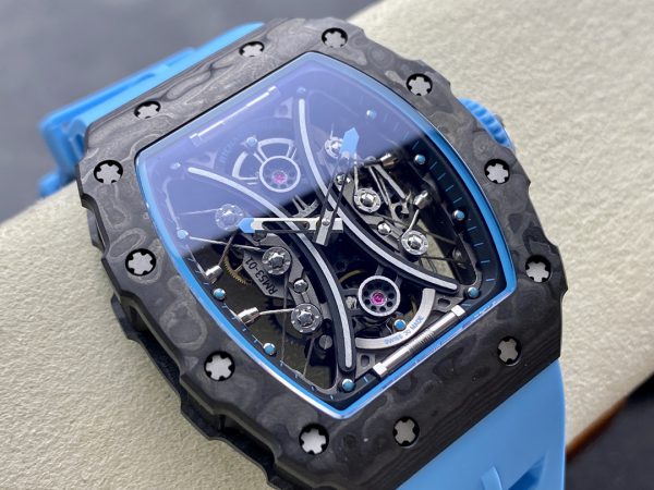 Richard Mille RM 53-01 Tourbillon Pablo Mac Donough Bracelet caoutchouc bleu – Image 4