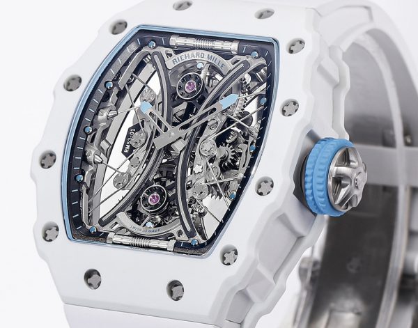 Richard Mille RM053-01 Pablo MacDonough Cadran squelette Bracelet caoutchouc blanc – Image 4