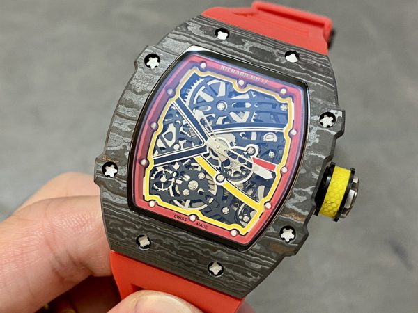 Richard Mille RM 67-02 Extra Plat Carbone TPT Italie Rouge Jaune – Image 4