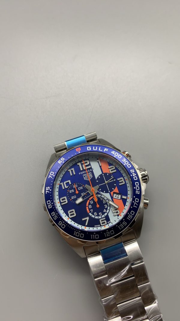 Tag Heuer Formula 1 x Gulf Chronographe CAZ101AT.BA0842 Quartz 43mm – Image 5