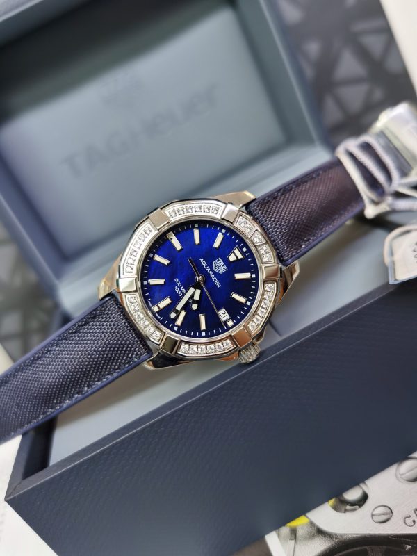 Tag Heuer Aquaracer Perle Bleue & Diamant WAY131N.FT6091 Quartz 35mm – Image 4