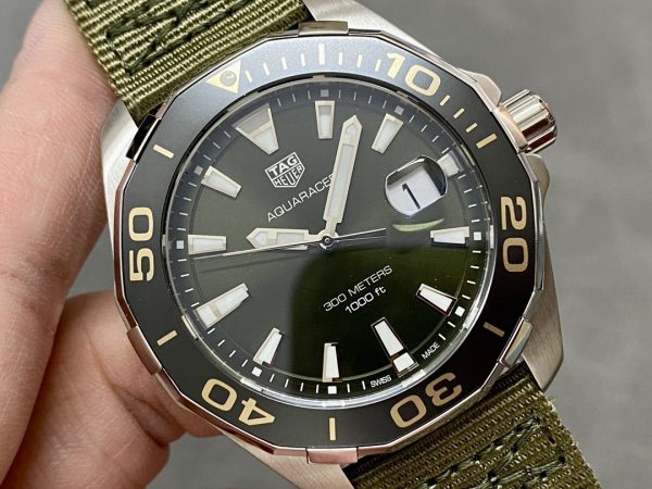 Tag Heuer Aquaracer Cadran Gris Montre Homme WAY101L.FC8222 Quartz 43mm – Image 4