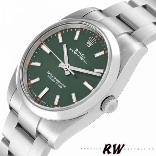 Rolex Oyster Perpetual Air-King 114200 Cadran Index Vert Olive 34mm Réplique Unisexe – Image 3