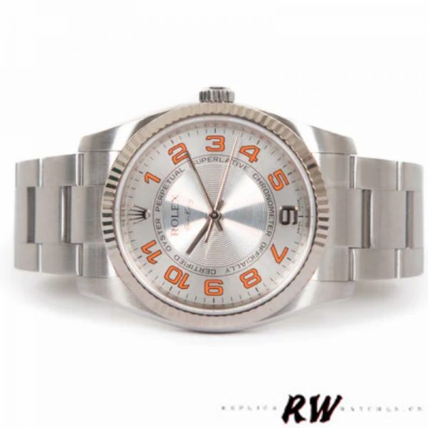 Rolex Oyster Perpetual Air-King 114200 Cadran Argent Concentrique 34mm Réplique Unisexe – Image 3