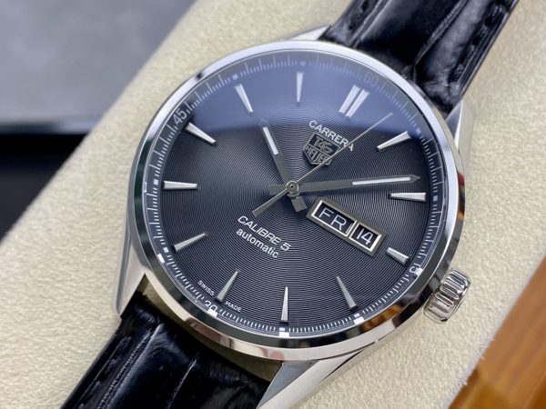 Tag Heuer Carrera Calibre 5 Acier & Cuir WAR201A.FC6266 – Image 3