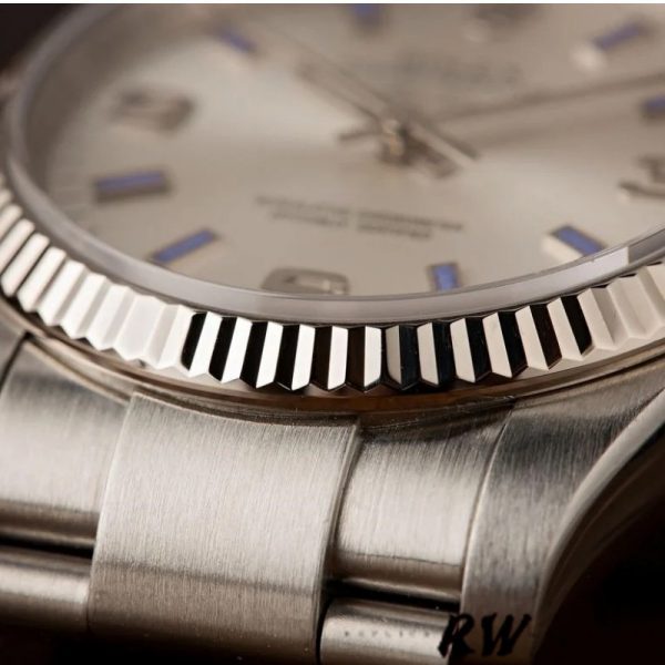 Rolex Oyster Perpetual Air-King 114234 Index Bleu Cadran Argent 34mm Réplique Unisexe – Image 3