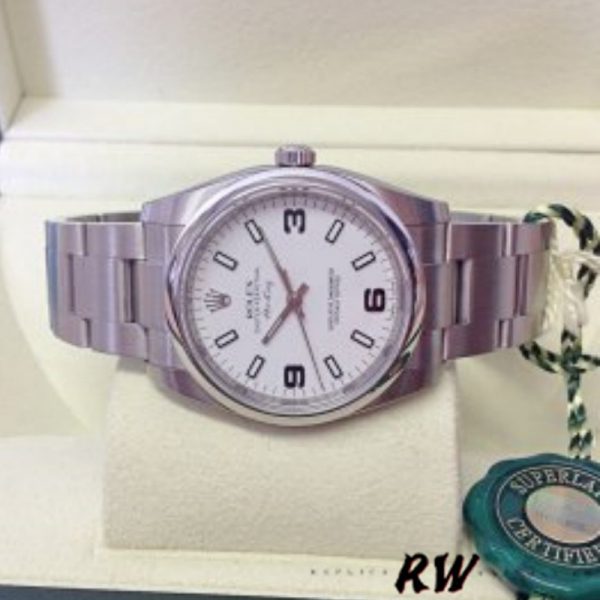 Rolex Oyster Perpetual Air-King 114200 Cadran Blanc 34mm Automatique Réplique Unisexe – Image 3