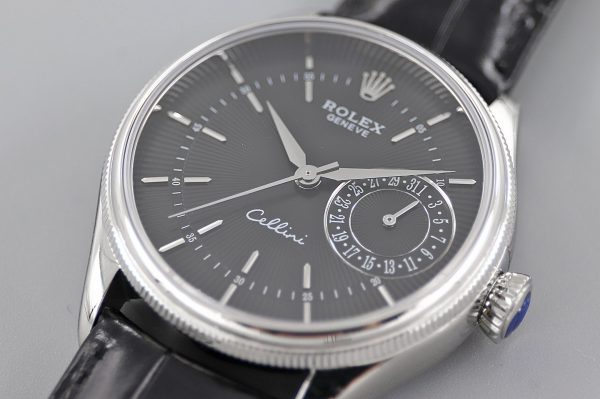 Rolex Cellini Date 50519 Bracelet Noir Cadran Noir 39mm Montre Réplique Homme – Image 7