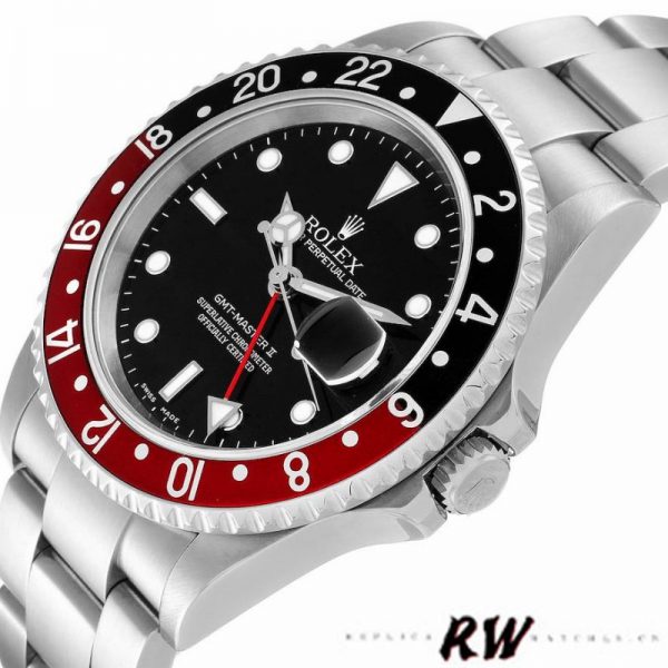 Rolex GMT-Master II 16710 Cadran Noir Lunette Rouge Noire Coke 40MM Montre Réplique Homme – Image 3