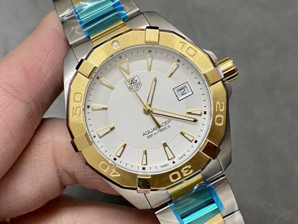Tag Heuer Aquaracer 18kt Or Jaune Acier Inoxydable WAY1151.BD0912 Montre – Image 4