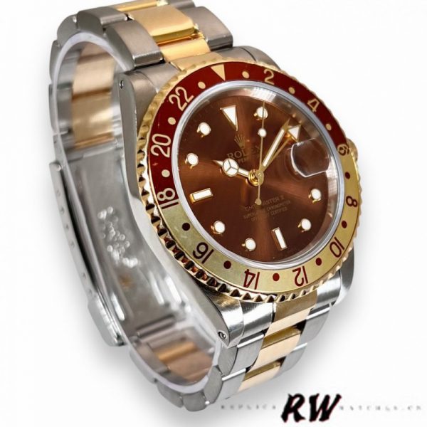 Rolex GMT-Master II 16713 Or Blanc Cadran Chocolat 40mm Montre Réplique Homme – Image 4