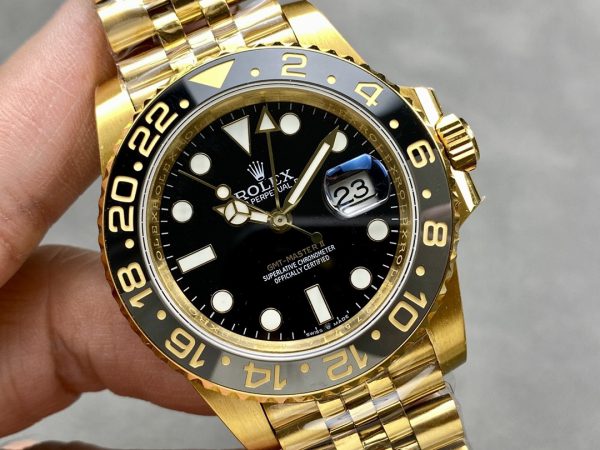 Rolex GMT Master II 40mm m126718grnr 0001 Bracelet Oyster Cadran Noir Montre Réplique Homme – Image 7