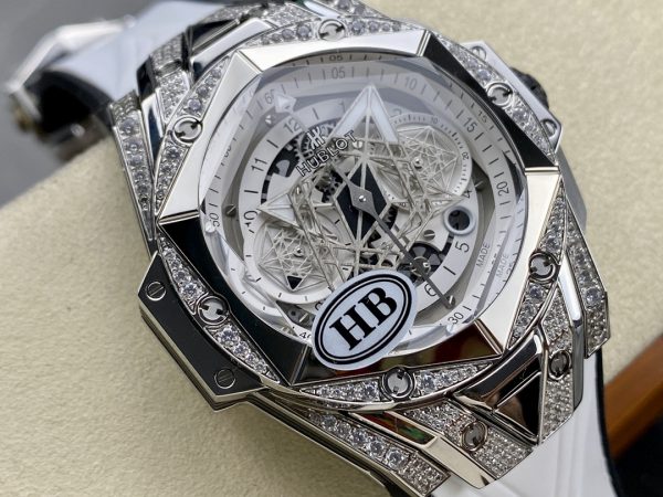 418.NX.2001.RX.1604.MXM20 Hublot Big Bang Partenariats Sang Bleu II Titane Diamant – Image 9