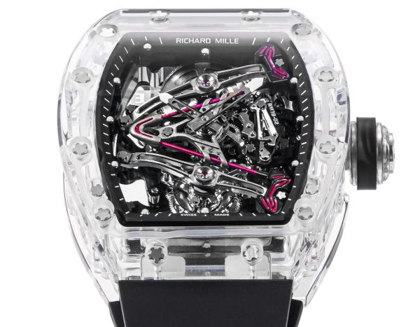 Richard Mille RM38-02 Tourbillon Mouvement Édition Cristal Bracelet Caoutchouc Noir – Image 5