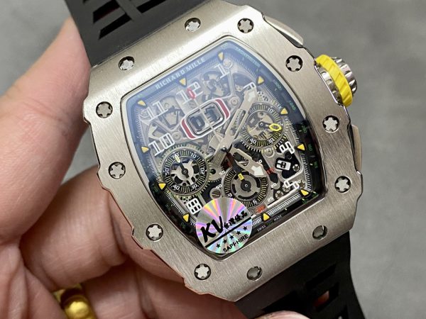 Richard Mille RM 11-03 Chronographe Flyback Automatique Montre Argent – Image 4