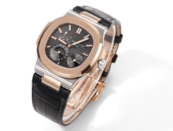 Patek Philippe Nautilus Phases de Lune Or Rose & Or Blanc Cadran Gris Ardoise 5712GR 001 – Image 6
