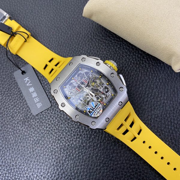 Richard Mille RM 11 03 Titane Cadran squelette Bracelet jaune – Image 5
