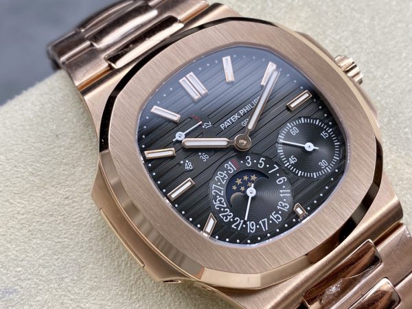 Patek Philippe Nautilus Phases de Lune Or Rose Cadran Noir 5712 1R 001 40MM – Image 8