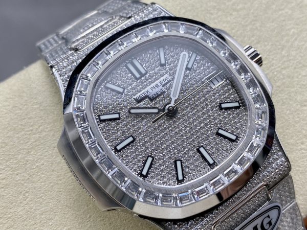 Patek Philippe Nautilus Diamant 5711 40mm & 35mm Réplique Montre – Image 7