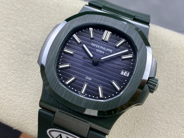 Patek Philippe Nautilus Bracelet Vert Cadran Bleu 5711 Montre 40MM – Image 7