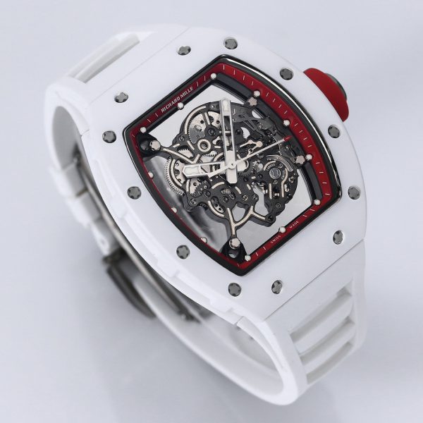 Richard Mille RM 055 RMUL2 NTPT Fibre de carbone Boîtier blanc Marque rouge – Image 5