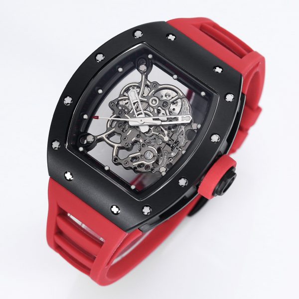 Richard Mille RM 055 RMUL2 NTPT Fibre de carbone Rouge Bracelet caoutchouc – Image 4