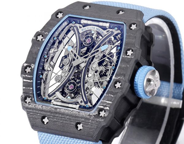 Richard Mille RM 53-01 Tourbillon Pablo Mac Donough Bracelet tissu bleu – Image 4