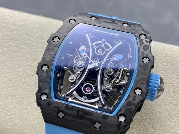 Richard Mille RM 53-01 Tourbillon Pablo Mac Donough Bracelet caoutchouc bleu – Image 3