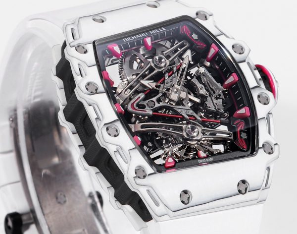 Richard Mille RM 38 02 Bubba Watson Tourbillon Boîtier blanc Bracelet caoutchouc & tissu – Image 4