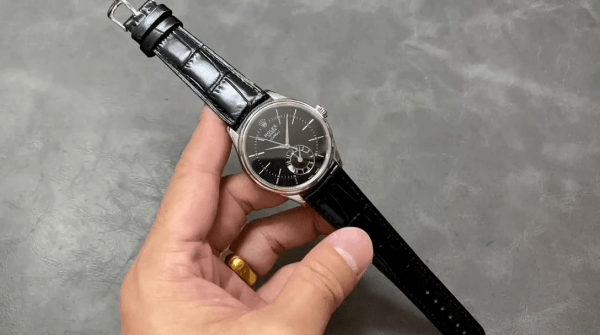 Rolex Cellini Dual Time 50529 Cadran Noir Or Blanc 39mm Montre Réplique Homme – Image 9