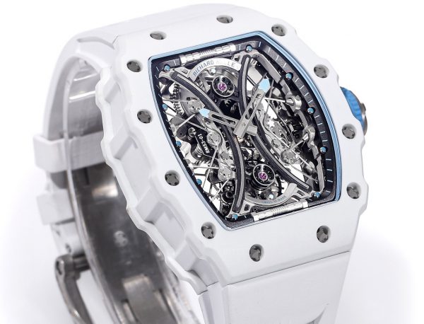 Richard Mille RM053-01 Pablo MacDonough Cadran squelette Bracelet caoutchouc blanc – Image 3