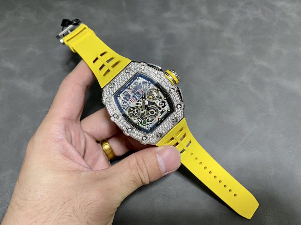 Richard Mille RM 011 03 Acier Inoxydable & Or 18K Lunette diamant – Image 4