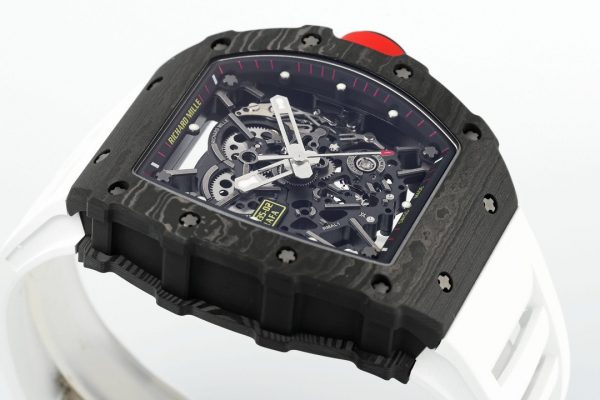 Richard Mille RM 035-02 Rafael Nadal NTPT Carbone Bracelet caoutchouc blanc – Image 3