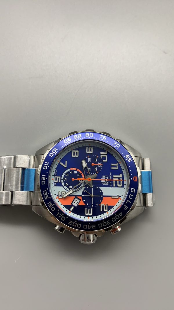 Tag Heuer Formula 1 x Gulf Chronographe CAZ101AT.BA0842 Quartz 43mm – Image 4