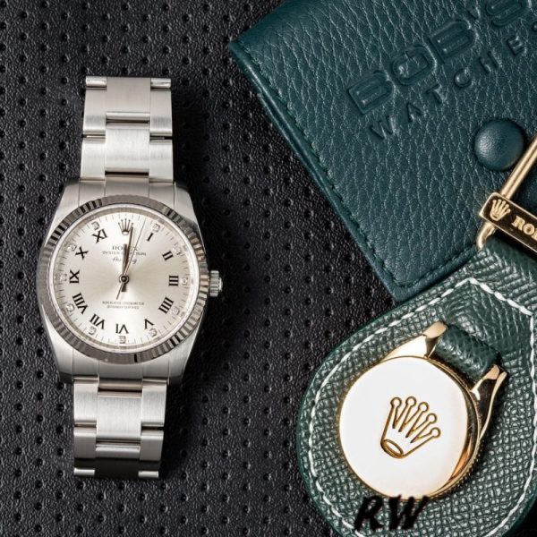 Rolex Oyster Perpetual Air-King 114234 Cadran Romain Argent Diamant 41mm Réplique – Image 2