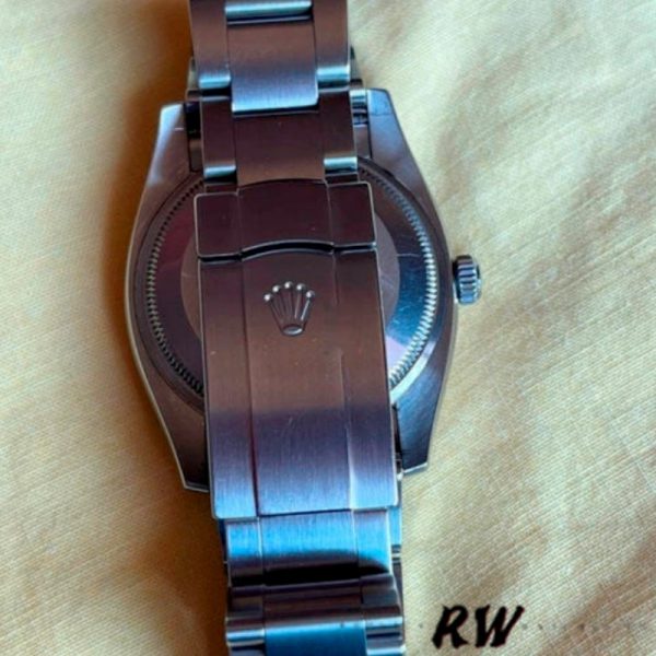 Rolex Oyster Perpetual Air-King 114234 Cadran Bleu Lunette Or Blanc Cannelée 34mm Réplique Unisexe – Image 5