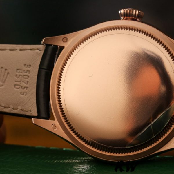 Rolex Cellini Time 50505 Bracelet Cuir Noir Cadran Blanc 39mm Montre Réplique Homme – Image 3