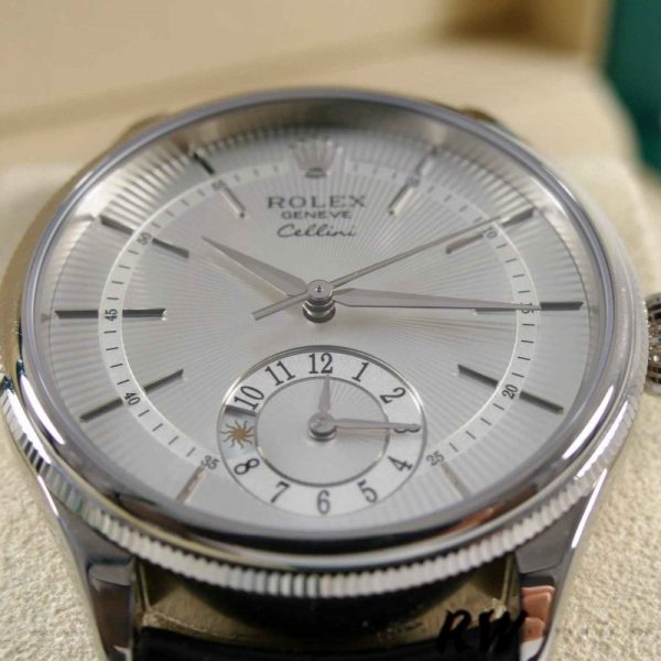Rolex Cellini Dual Time 50529 Cadran Argent 39mm Montre Réplique Homme – Image 2