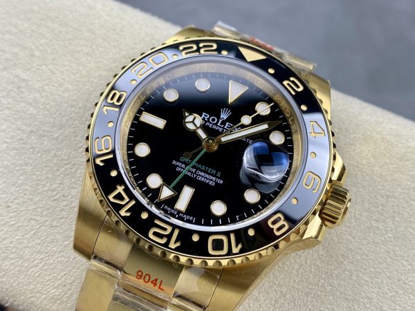 Rolex GMT Master II 40mm Cadran Noir 116718LN Or Jaune 18k Montre Homme – Image 8