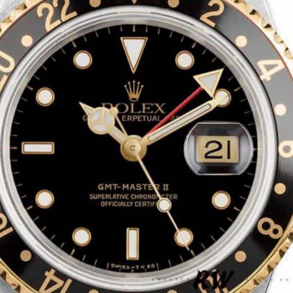 Rolex GMT-Master II 16713LN Oystersteel Or Jaune Cadran Noir 40MM Montre Réplique Homme – Image 2