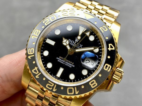 Rolex GMT Master II 40mm m126718grnr 0001 Bracelet Oyster Cadran Noir Montre Réplique Homme – Image 6