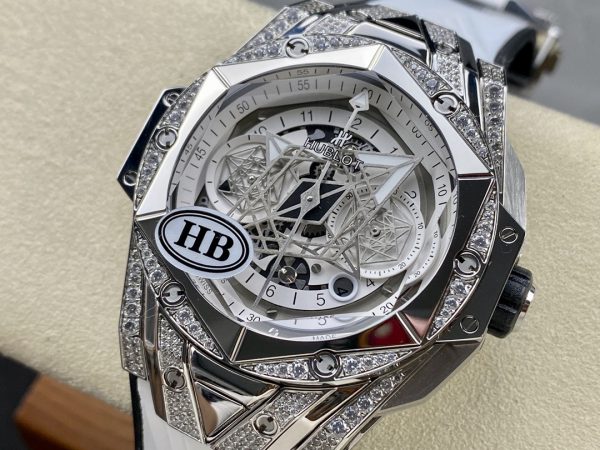 418.NX.2001.RX.1604.MXM20 Hublot Big Bang Partenariats Sang Bleu II Titane Diamant – Image 8