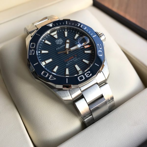 Tag Heuer Aquaracer Chronographe Cadran Bleu WAY211C.BA0928 41mm – Image 5