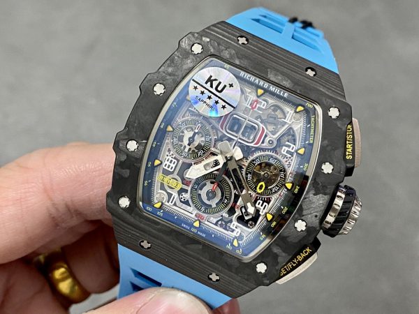 Richard Mille RM 11-03 Chronographe Flyback Automatique Montre Bleue – Image 4