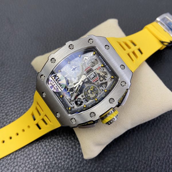 Richard Mille RM 11 03 Titane Cadran squelette Bracelet jaune – Image 4