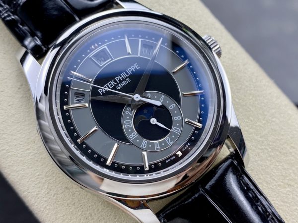 Réplique Patek Philippe Complications Calendrier Annuel Or Blanc 5205G 010 Montre Homme 40mm – Image 5