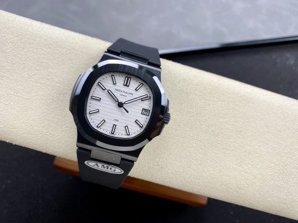 Patek Philippe Nautilus Boîtier Titane Cadran Blanc 5711 Montre 40MM – Image 7