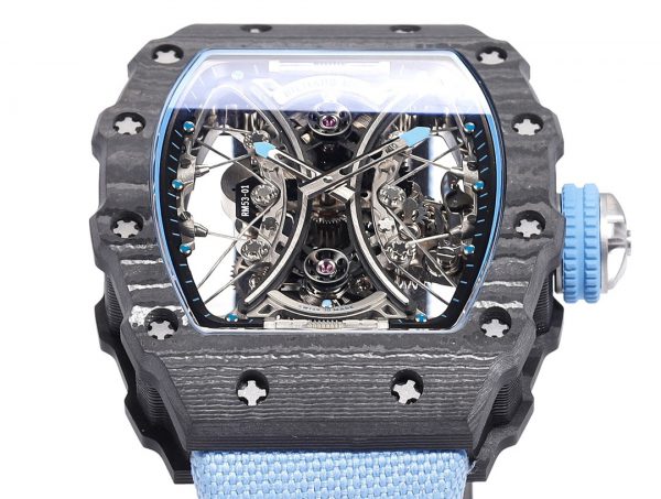 Richard Mille RM 53-01 Tourbillon Pablo Mac Donough Bracelet tissu bleu – Image 3